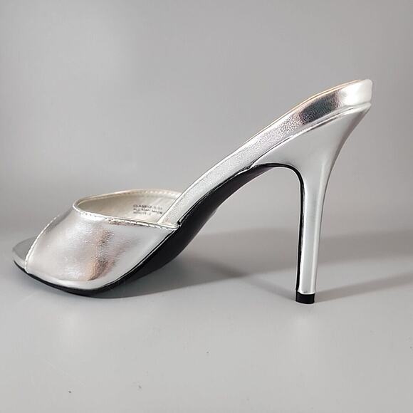 Pleaser Women's Silver Classique-01 Sandal - 4" Pump - Size 7M - Picture 5 of 10